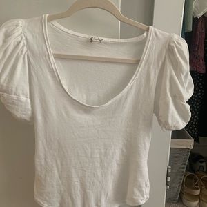 Free People Ava Bodysuit, white size small